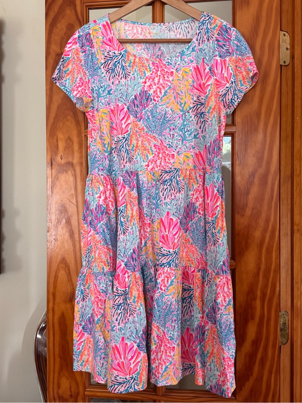 Lilly Pulitzer Multicolor Coral Reef Print Tiered Dress